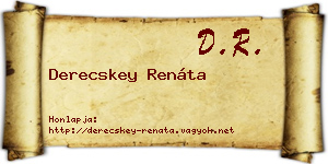 Derecskey Renáta névjegykártya